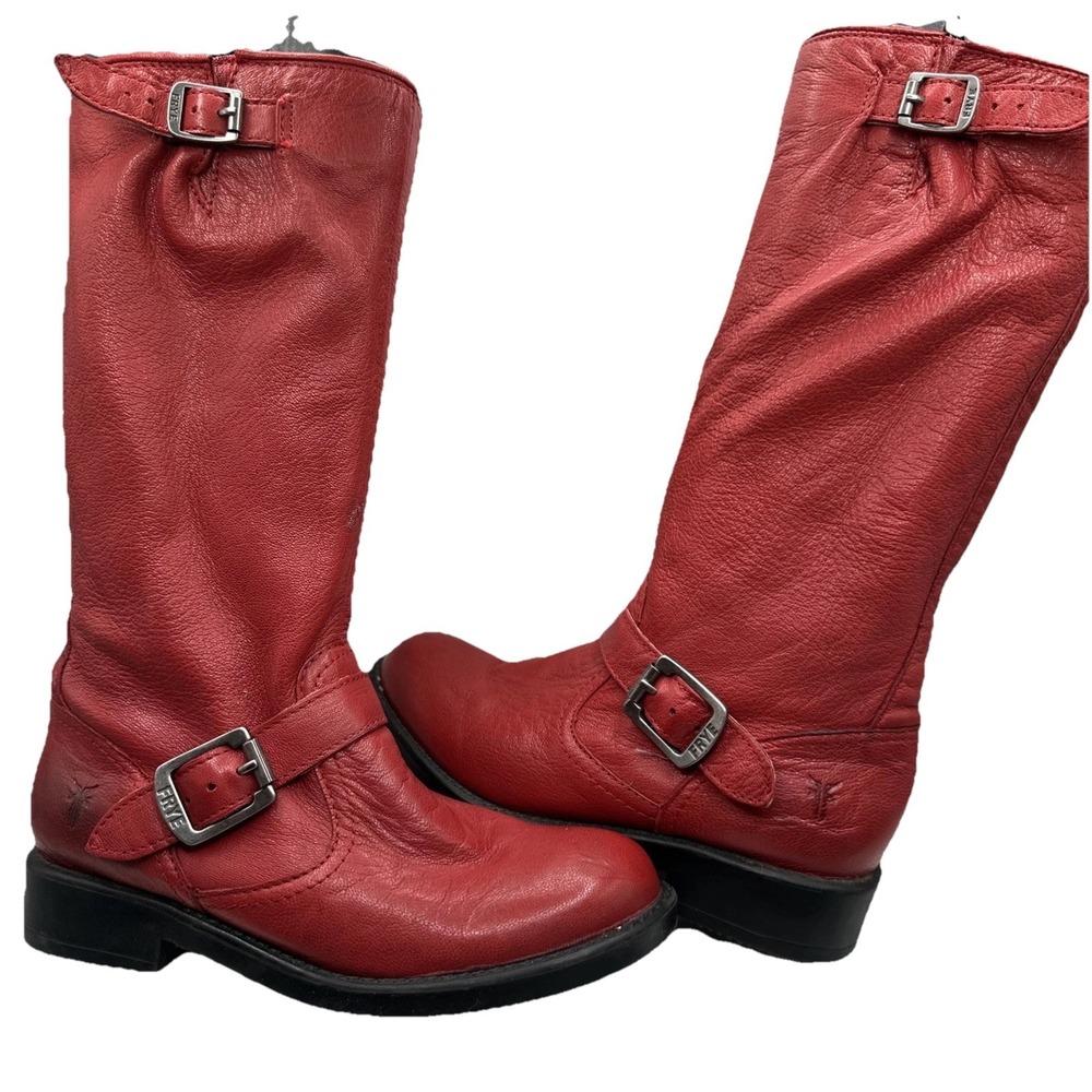 Frye Veronica Slouch Biker Boots Size Mid Calf Youth Boys Rodeo Western‎ Size 2